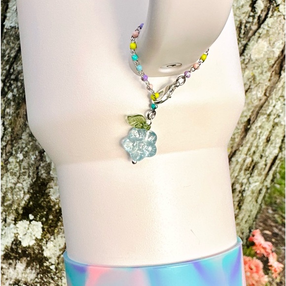 Floral Stanley Cup Accessories Floral Stanley Charm Floral Tumbler Charm - Picture 11 of 13